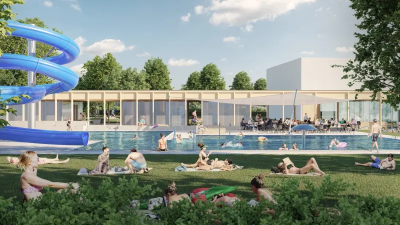3D Visualisierung Freibad Stainz — öffentlicher Auftraggeber