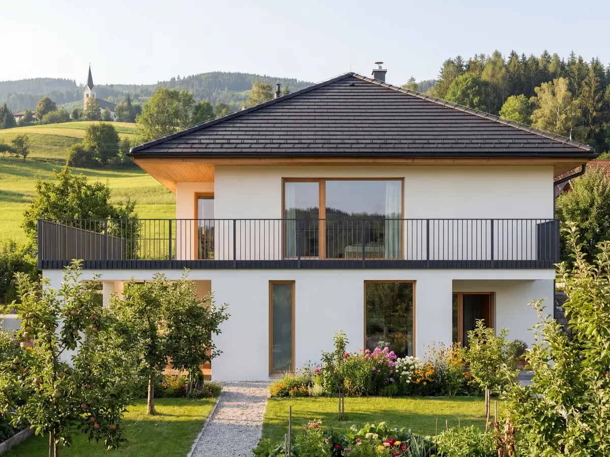 Leeb Balkone — Stabgeländer am Hanghaus, Produktvisualisierung