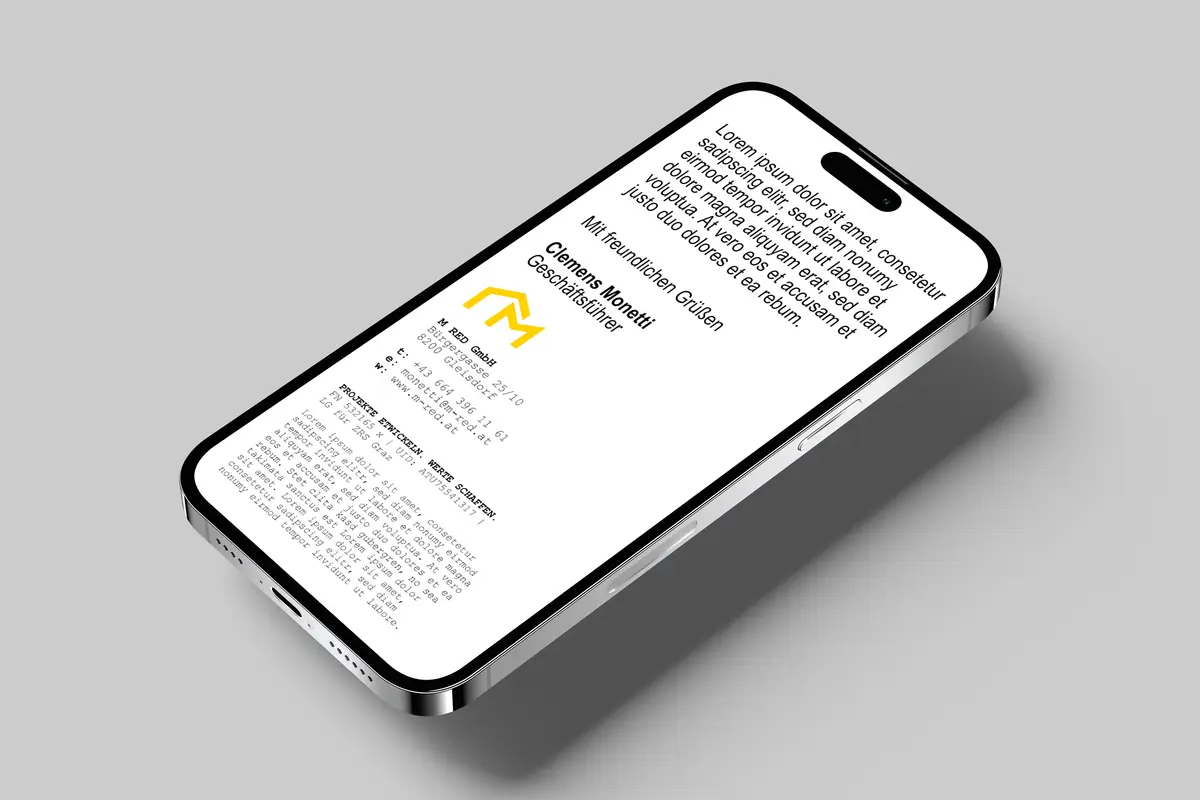 M RED — E-Mail-Signatur auf dem Smartphone