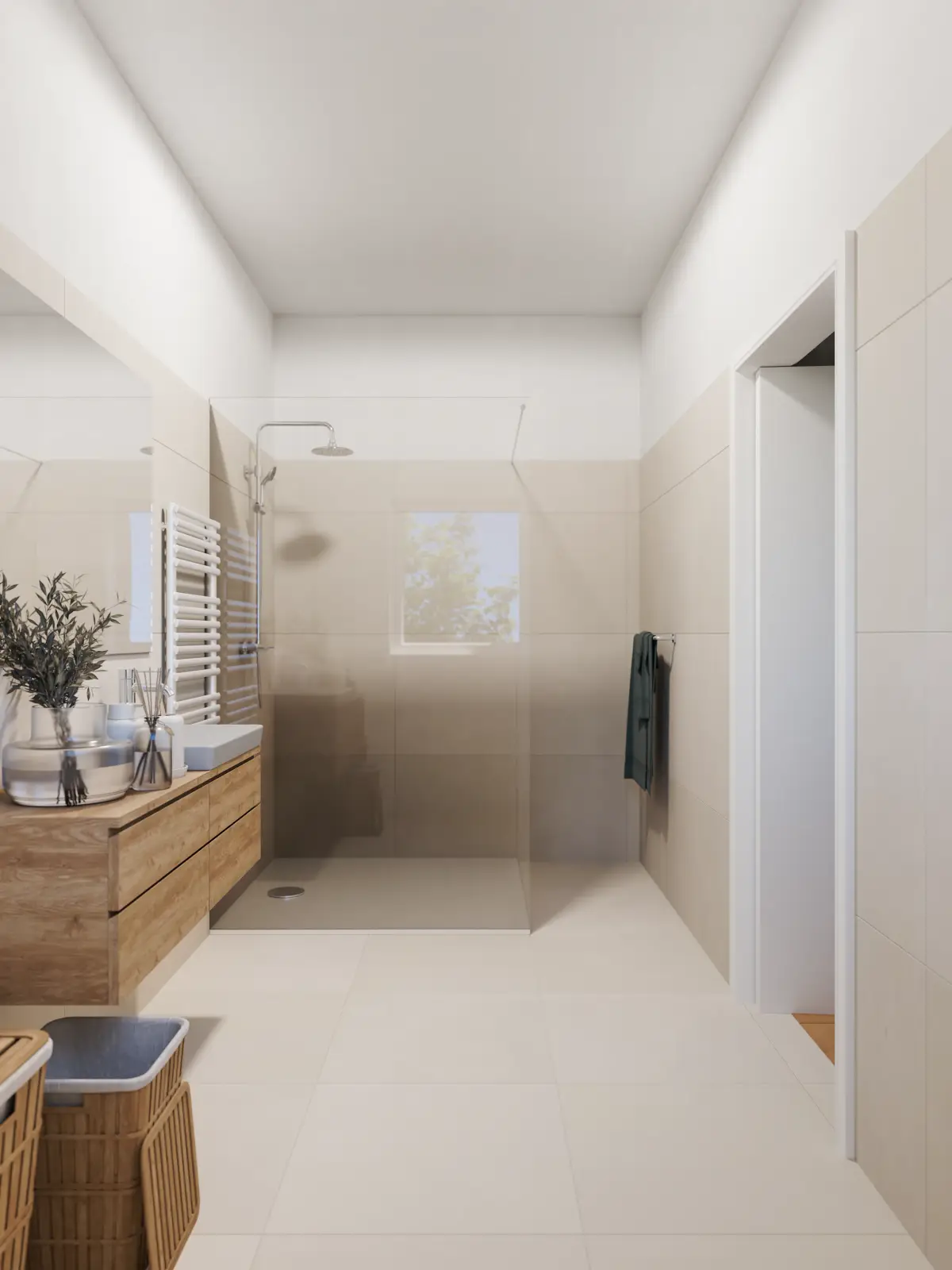 Domus Faber Leibnitz — Badezimmer Interior 3D Visualisierung