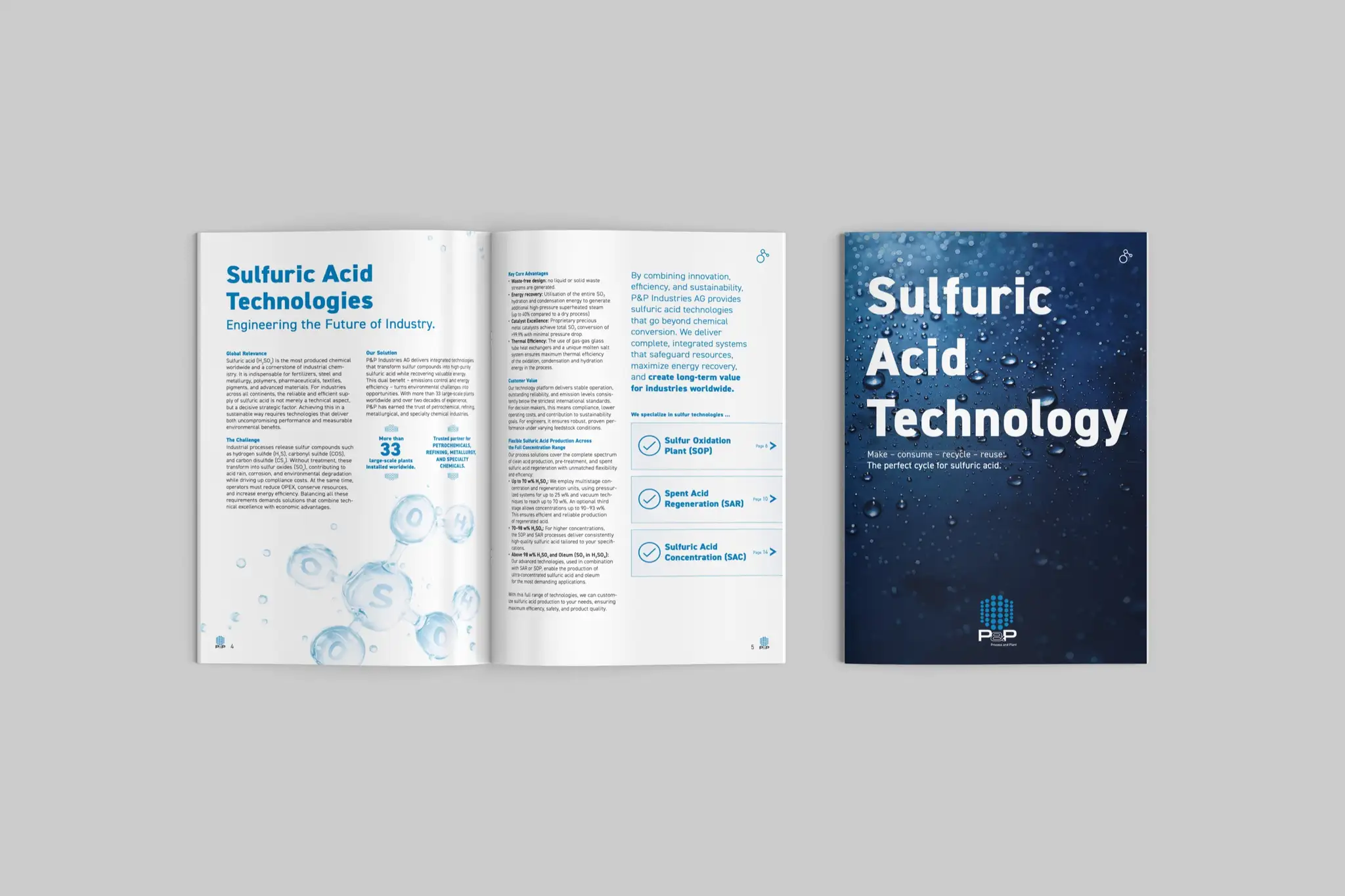P&P Industries Sulfuric Acid Technology — Broschüren-Cover