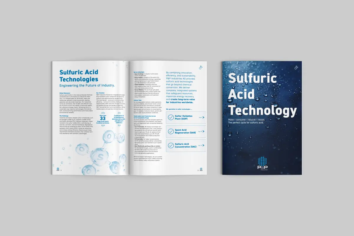 P&P Industries Sulfuric Acid Technology — Broschüren-Cover
