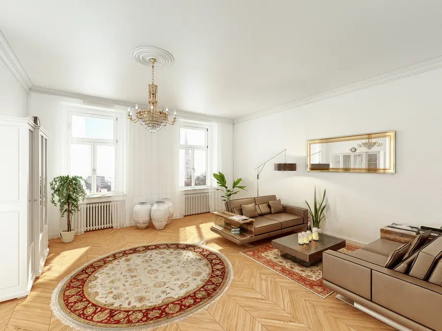 3D Homestaging — leere Wohnung digital möbliert für die Vermarktung